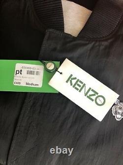 Kenzo Bomber Jacket Coat Reversible (M) New Black Grey Birthday Christmas Gift