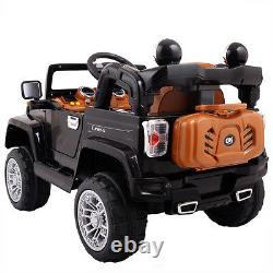 Kids Ride On Truck Car RC Remote Control with LED Lights MP3 Music Xmas Gift Toy