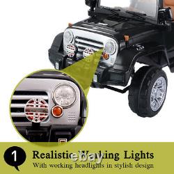 Kids Ride On Truck Car RC Remote Control with LED Lights MP3 Music Xmas Gift Toy
