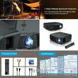 LED 8500lms Native 1080p Projector 4K Home Theater Christmas Party Gift HDMI US