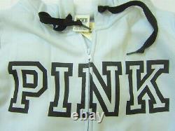 LOT Victoria Secret Pink BLACK LOGO HOODIE SWEAT SHIRT SKINNY JOGGER PANT XL SET