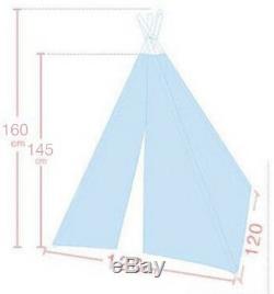Large Kids Teepee Tent Wooden Playhouse for Boys Girls Christmas Gift For Kids