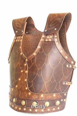 Leather Body Armour Medieval Knight Crusader Costume for Christmas Larp Gift