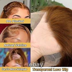 Light Brown Body Wave 13x4 Transparent Lace Front Wig Human Hair Christmas gifts