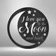 Love To The Moon And Back Metal Wall Decor Birthday Valentines Christmas Gift