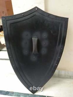 Medieval Knight Heater Shield With Brass Black Antique Shield Christmas Gift