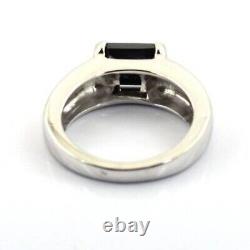 Men's Ring! 5 Ct Black Diamond Emerald Cut Ring AAA Certified Christmas Gift