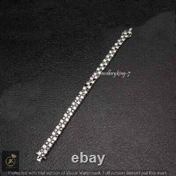 Men's Wedding Tennis Bracelet 8Ct Round Simulated Diamond Gold Plated 925 Silver