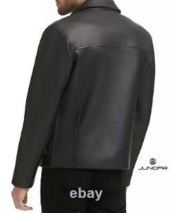 Men's black Real Leather Jacket in classy style best Christmas gift for Men's