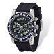 Mens Chisel Black Dial & Silicone Strap Chronograph Watch Christmas Gift For Her