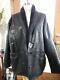 Mens Leather Coat Shearling Fur Lined Made In Italy Black Xl Christmas Gift