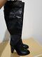 Michael Kors Black Leather Tall Boots 8 Brand New. Original Box Christmas Gift