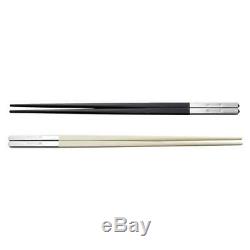 NEW Christofle PARIS Japanese Chopsticks Noir & Blanche Pair Set Gift From Japan