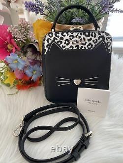 NWT Kate Spade New York Meow Cat Daisy Vanity Crossbody Novelty Purse Gift
