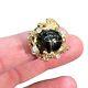 Natural Black Star Diopside Diamond 14 Karat Yellow Gold Vintage Estate Ring