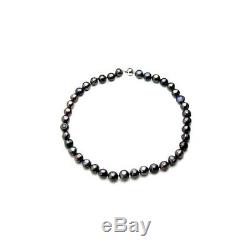 New 12mm Black Baroque Freshwater Pearl Necklace Pacific Pearls Christmas Gifts