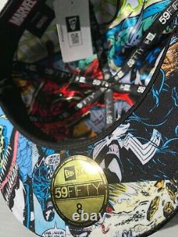 New Era 59Fifty Cap Marvel Venom Inside Allover Print Black 8 Christmas gift NEW
