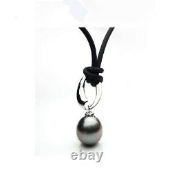 New Pacific Pearls 11.5mm Tahitian Black Pearl Pendant Necklace Christmas Gifts
