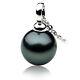 New Tahitian 11mm Black Pearl Pendant White Gold Pacific Pearls Christmas Gifts