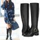 New Tory Burch Black Sofia Buckled Riding Boot Sz 5 Winter Holiday Gift