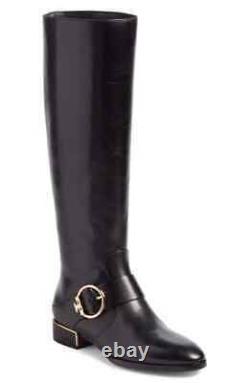 New Tory Burch Black Sofia Buckled Riding Boot sz 5 winter holiday gift