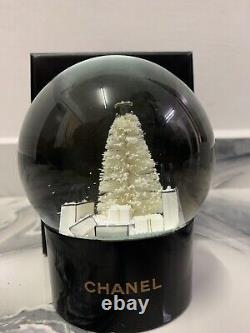 New With Box CHANEL Christmas Tree Holiday Snow Globe Ornament Gift