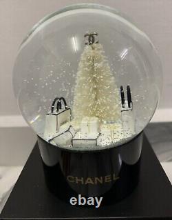New With Box CHANEL Christmas Tree Holiday Snow Globe Ornament Gift