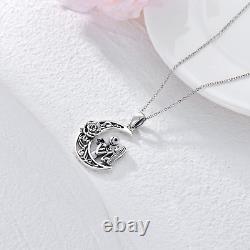 Nightmare Necklace 925 Sterling Sliver Jack and Sally Romantic Jewelry Gift for