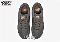 Nike Air Max 90 Iron Grey Total Orange Black Men's Trainers All Sizes Xmas Gift