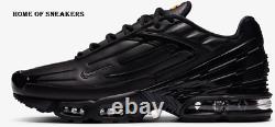 Nike Air Max Plus 3 TN Leather Triple Black Men's Trainers All Sizes available