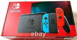 Nintendo Switch v2 Blue Red Joycons Console Bundle Rare XMAS Gift NIB NEW SEALED