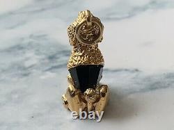 Nuvo 9ct Gold Charm 1972 Of Poodle Dog CHRISTMAS GIFT IDEA Beautiful Detail RARE