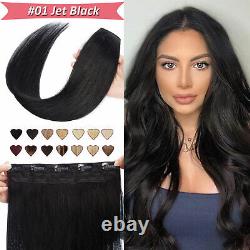 One Piece 100% Real Clip in Remy Human Hair Extensions Half Full Head X'mas Gift