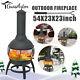 Outdoor Fire Pit Chiminea Fireplace Patio Firepit Burning Heater Xmas Gift Us