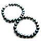Pacific Pearls 10-12mm Tahitian Black Pearl White Gold Necklace Christmas Gifts