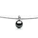 Pacific Pearls 10mm Tahitian Pearl Necklace White Gold Christmas Gifts For Wife
