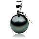 Pacific Pearls New 13mm Black Tahitian White Gold Pearl Pendant Christmas Gifts