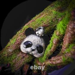 Panda Bear Pendant. Gifts for Him/Her. Handmade Necklace. Silver Pendant