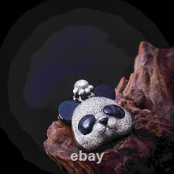 Panda Bear Pendant. Gifts for Him/Her. Handmade Necklace. Silver Pendant