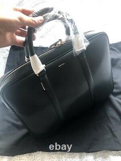 Paul Smith Black Leather Briefcase PERFECT XMAS GIFT