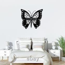 Personalized Butterfly Metal Wall Art Sign Home Decor Birthday Christmas Gifts