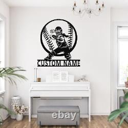 Personalized Softball Player Metal Wall Art Home Decor Birthday Christmas Gifts