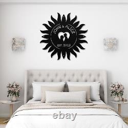 Personalized Sun Metal Wall Art Home Decor Sign Couple Birthday Christmas Gifts