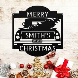 Personalized Truck Metal Wall Art Sign Home Decor Christmas Decorations Gifts