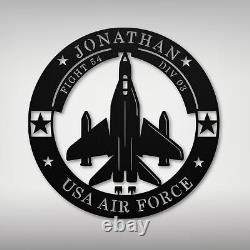 Personalized USA Air Force Metal Wall Art Sign Memorial Birthday Christmas Gifts