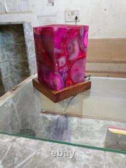 Pink Agate Natural Lamp, Bedroom Night Lamp, Personalized Gifts For Christmas