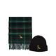 Ralph Lauren Polo Christmas Tree Bear Hat & Plaid Scarf Gift Set Withbox New