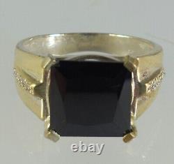 Rare Men's Solitaire Ring 8.83 Ct Certified Black Square Diamond Birthday Gift