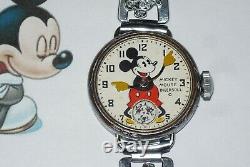 Rare Wire Lug 1933-34 Disney Ingersoll Sears Version Wrist Watch Great Xmas Gift