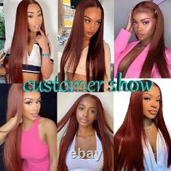 Reddish Brown Straight 13×4 Lace Front Human Hair Wigs With Christmas Gifts